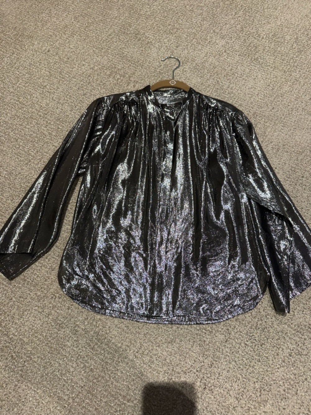 Nili Lotan Silver Blouse